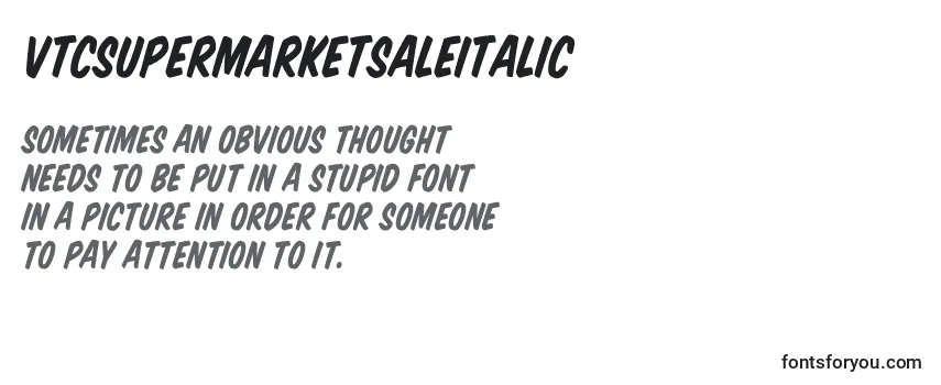 Vtcsupermarketsaleitalic Font