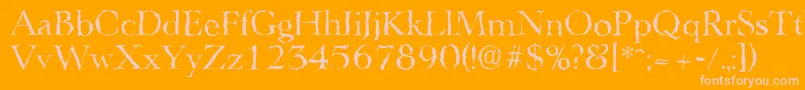 LingwoodrandomRegular Font – Pink Fonts on Orange Background