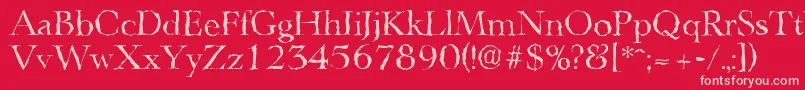 LingwoodrandomRegular Font – Pink Fonts on Red Background
