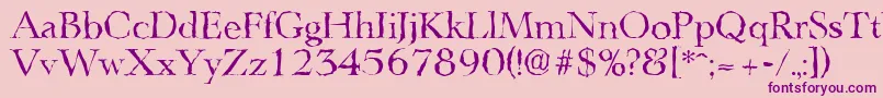 LingwoodrandomRegular Font – Purple Fonts on Pink Background