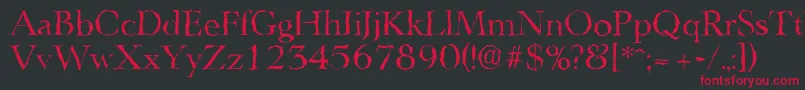 LingwoodrandomRegular Font – Red Fonts on Black Background