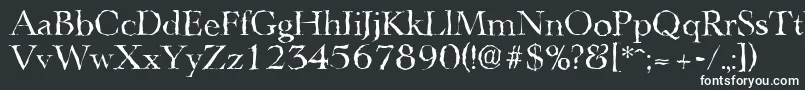 LingwoodrandomRegular Font – White Fonts on Black Background