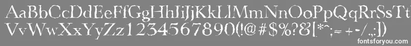 フォントLingwoodrandomRegular – 灰色の背景に白い文字