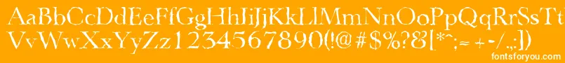 LingwoodrandomRegular Font – White Fonts on Orange Background