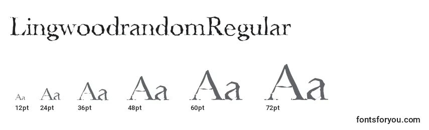Größen der Schriftart LingwoodrandomRegular