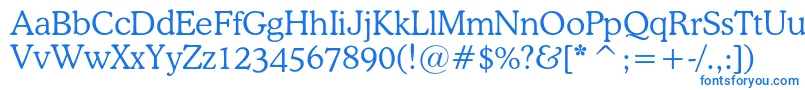 Osvaldlightc-fontti – siniset fontit valkoisella taustalla