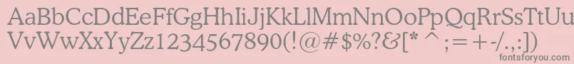 Osvaldlightc Font – Gray Fonts on Pink Background
