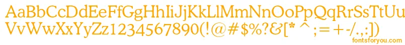 Osvaldlightc-Schriftart – Orangefarbene Schriften auf weißem Hintergrund