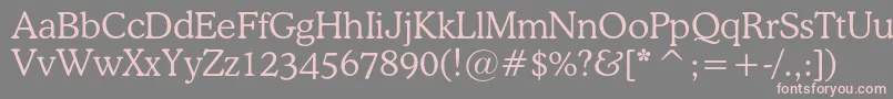 Osvaldlightc Font – Pink Fonts on Gray Background