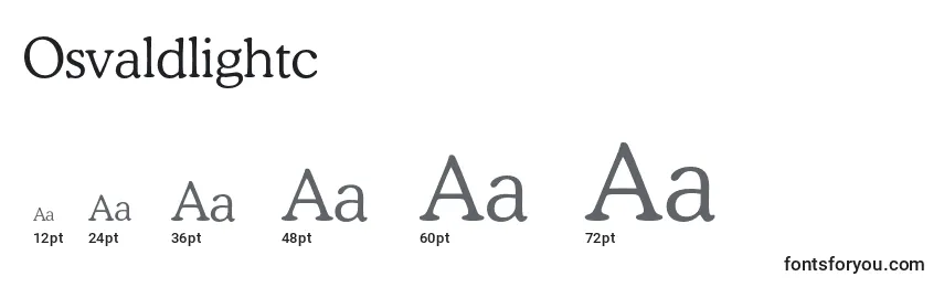 Osvaldlightc Font Sizes