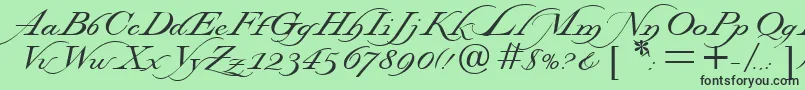 StockwellRegularDb Font – Black Fonts on Green Background