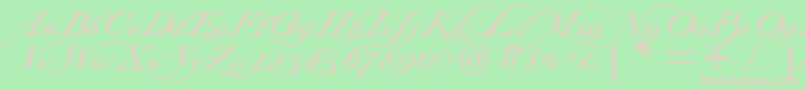 StockwellRegularDb Font – Pink Fonts on Green Background