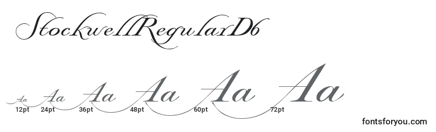 StockwellRegularDb Font Sizes