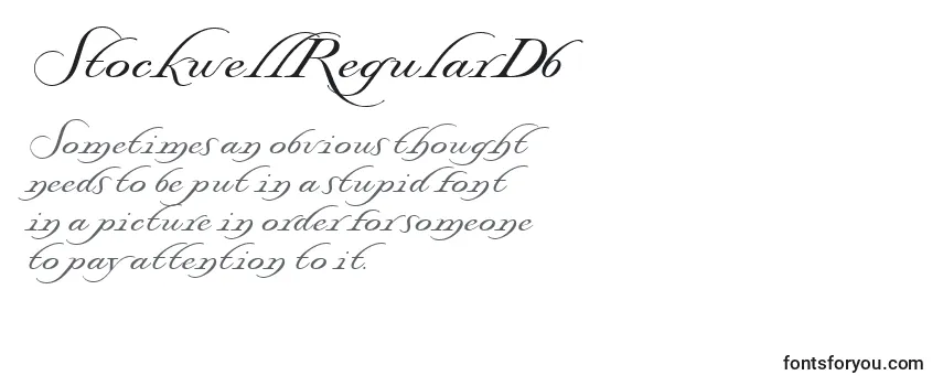 StockwellRegularDb Font