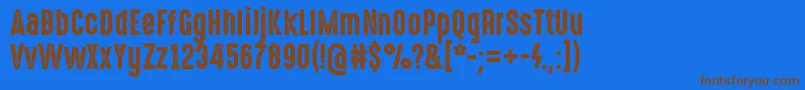 HighvoltageRough Font – Brown Fonts on Blue Background