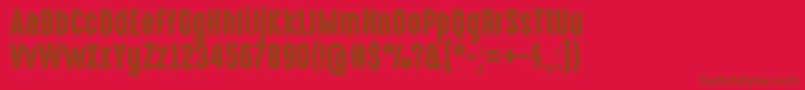 fuente HighvoltageRough – Fuentes Marrones Sobre Fondo Rojo