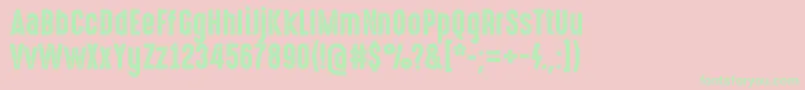 HighvoltageRough Font – Green Fonts on Pink Background