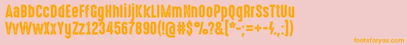 HighvoltageRough Font – Orange Fonts on Pink Background