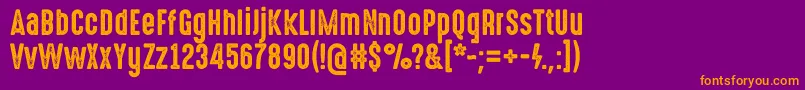 HighvoltageRough Font – Orange Fonts on Purple Background