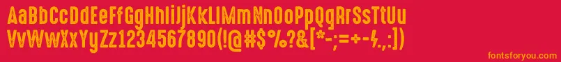 HighvoltageRough Font – Orange Fonts on Red Background
