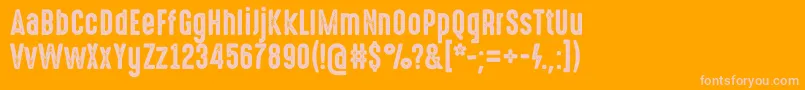HighvoltageRough Font – Pink Fonts on Orange Background