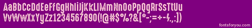 HighvoltageRough Font – Pink Fonts on Purple Background