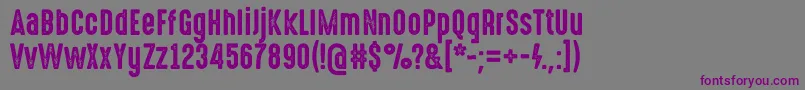 HighvoltageRough Font – Purple Fonts on Gray Background