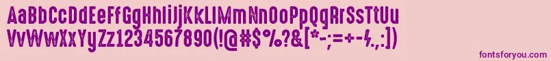 HighvoltageRough Font – Purple Fonts on Pink Background