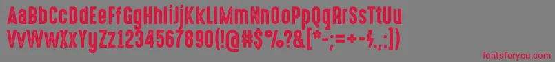 HighvoltageRough Font – Red Fonts on Gray Background