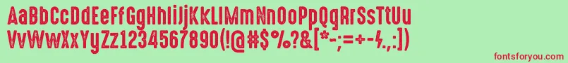 HighvoltageRough Font – Red Fonts on Green Background