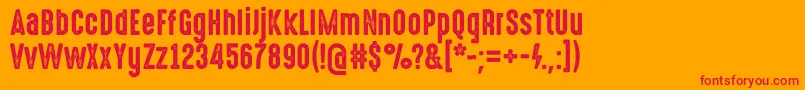 HighvoltageRough Font – Red Fonts on Orange Background