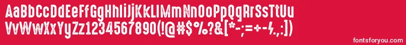 HighvoltageRough Font – White Fonts on Red Background