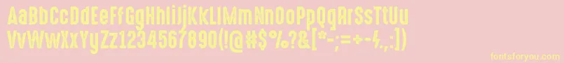HighvoltageRough Font – Yellow Fonts on Pink Background
