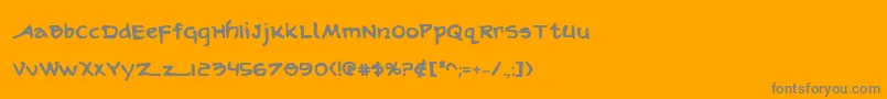 Arilonb-Schriftart – Graue Schriften auf orangefarbenem Hintergrund