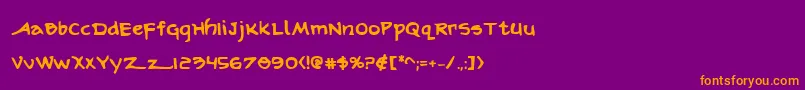 Arilonb Font – Orange Fonts on Purple Background