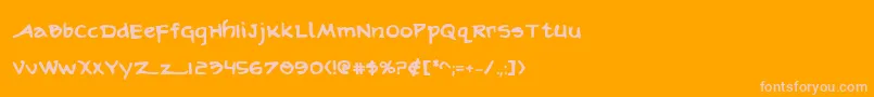 Arilonb Font – Pink Fonts on Orange Background