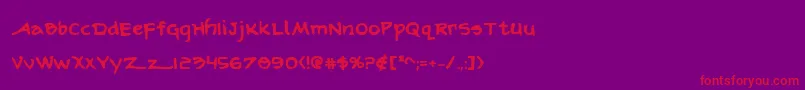 Arilonb Font – Red Fonts on Purple Background