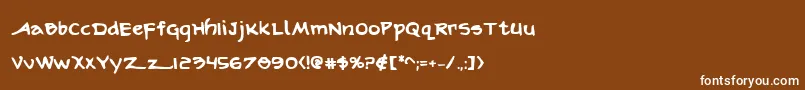 Arilonb Font – White Fonts on Brown Background