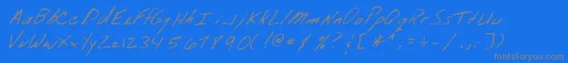 Lehn097-Schriftart – Graue Schriften auf blauem Hintergrund