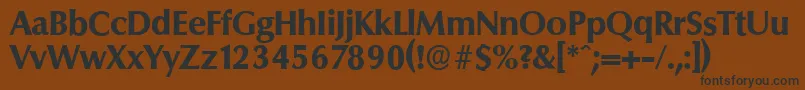 ColumbiaserialXboldRegular-fontti – mustat fontit ruskealla taustalla