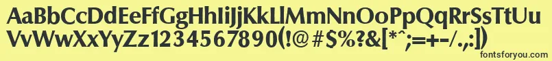 ColumbiaserialXboldRegular Font – Black Fonts on Yellow Background