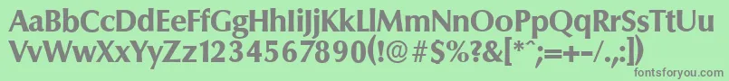 ColumbiaserialXboldRegular Font – Gray Fonts on Green Background