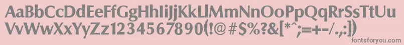 ColumbiaserialXboldRegular Font – Gray Fonts on Pink Background