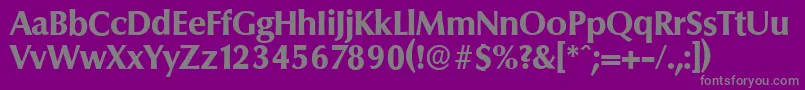 ColumbiaserialXboldRegular Font – Gray Fonts on Purple Background