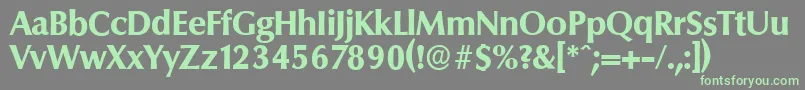 ColumbiaserialXboldRegular Font – Green Fonts on Gray Background