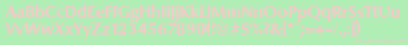 ColumbiaserialXboldRegular-fontti – vaaleanpunaiset fontit vihreällä taustalla