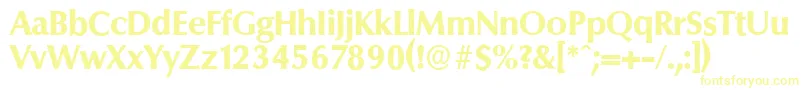 ColumbiaserialXboldRegular-fontti – keltaiset fontit