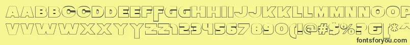 ZaiusOutline Font – Black Fonts on Yellow Background