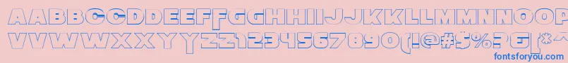 ZaiusOutline Font – Blue Fonts on Pink Background