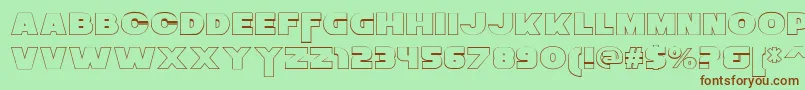 ZaiusOutline Font – Brown Fonts on Green Background